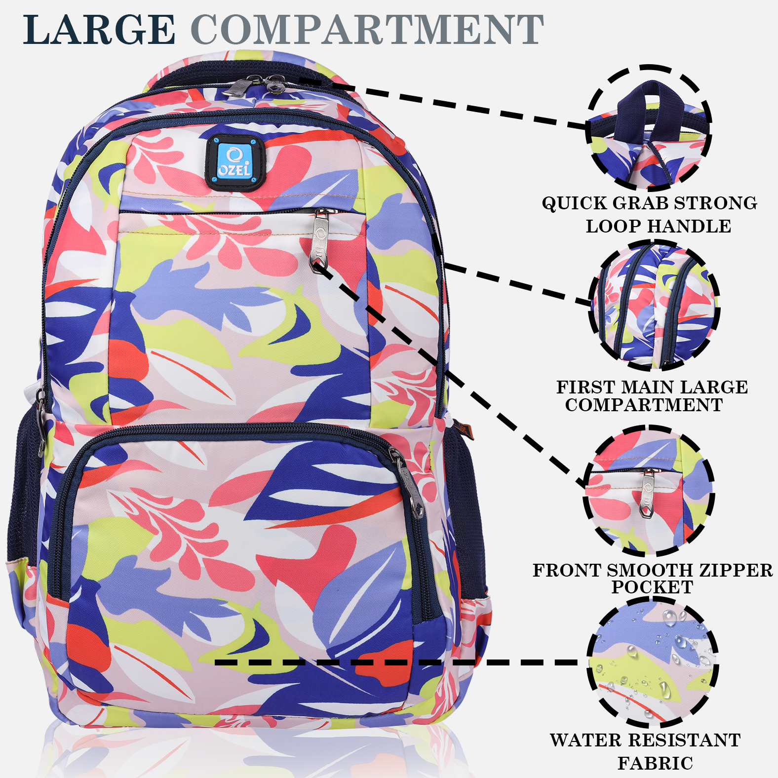 OZEL BAG WATER PROOF SCHOOL BAG 1.10